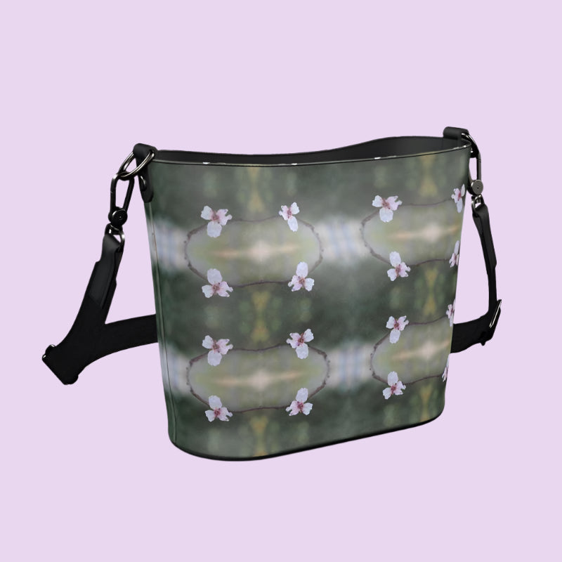 Blossom Mirror - Leather Bucket Tote
