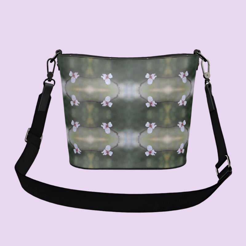 Blossom Mirror - Leather Bucket Tote